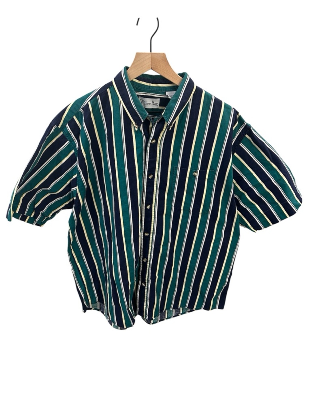 Vintage Willow Bay Striped Button-Up Shirt (Size XL)